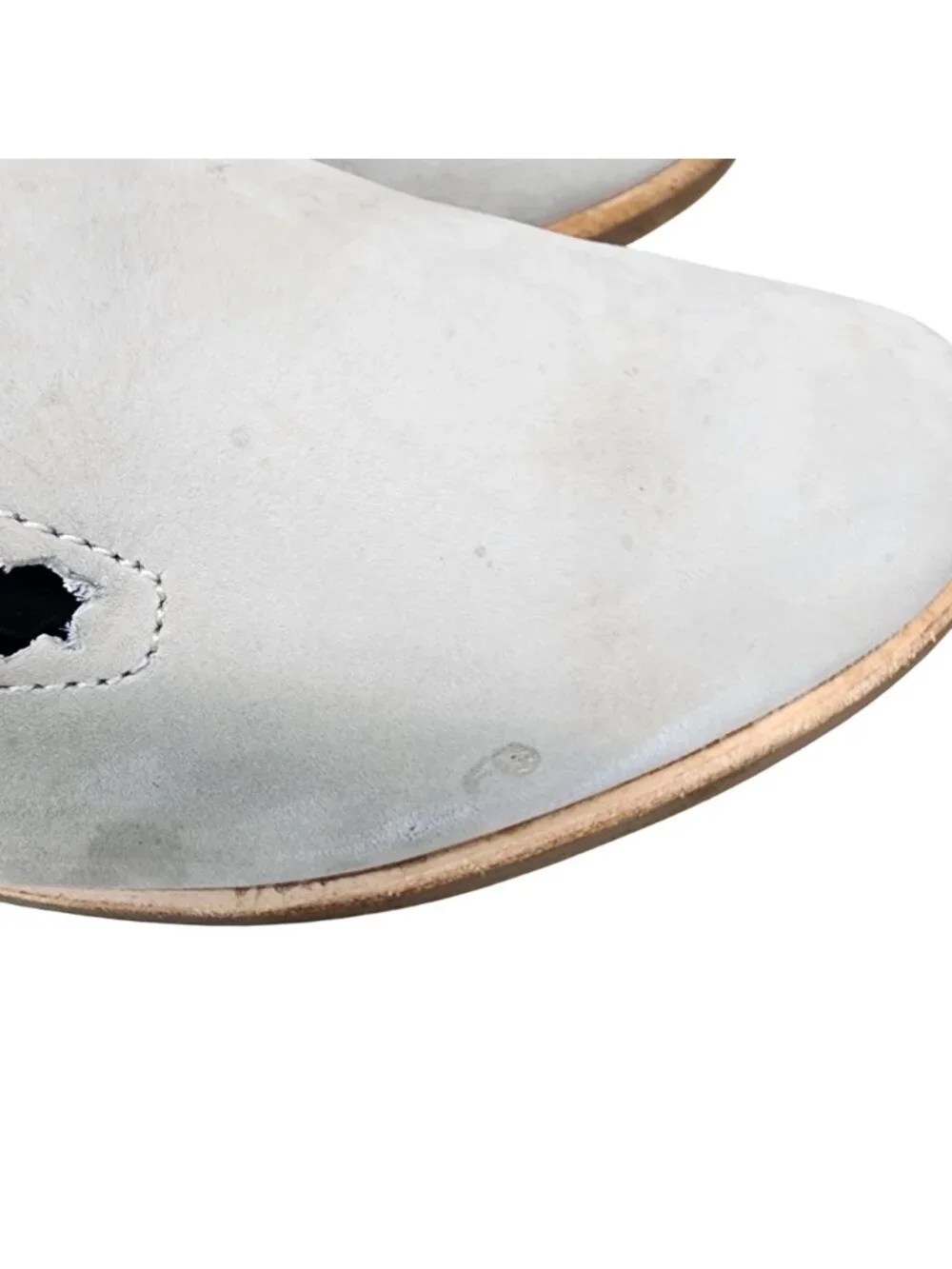 UGG Shoes Womens Size 7 Vista Gray Nubuck Leather Slip On Loafer *Read*
